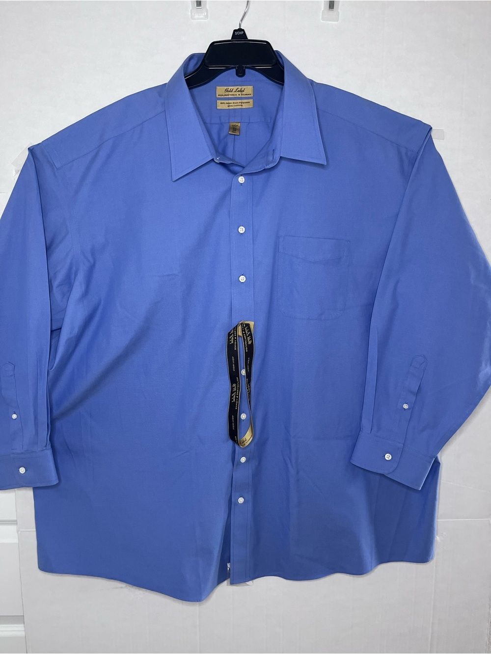 Roundtree & Yorke Men’s New Dress Shirt - Periwinkle Blue 20/36 Tall 100 cotton